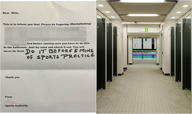 Someone posted an obscene notice inside women athletes' washrooms in Bangaluru