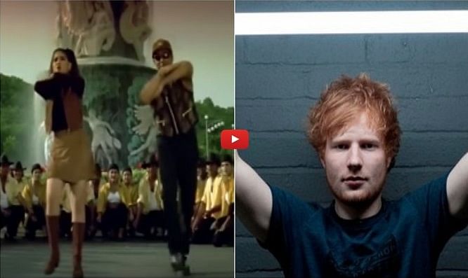 Raveena Tondon and Sunny Deol are dancing on Ed Sheeran's song Shape of you