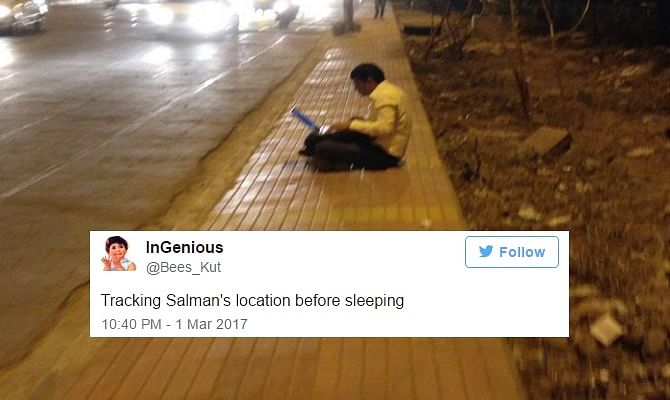 Photo of man working on footpath gone viral and people started tweeting 