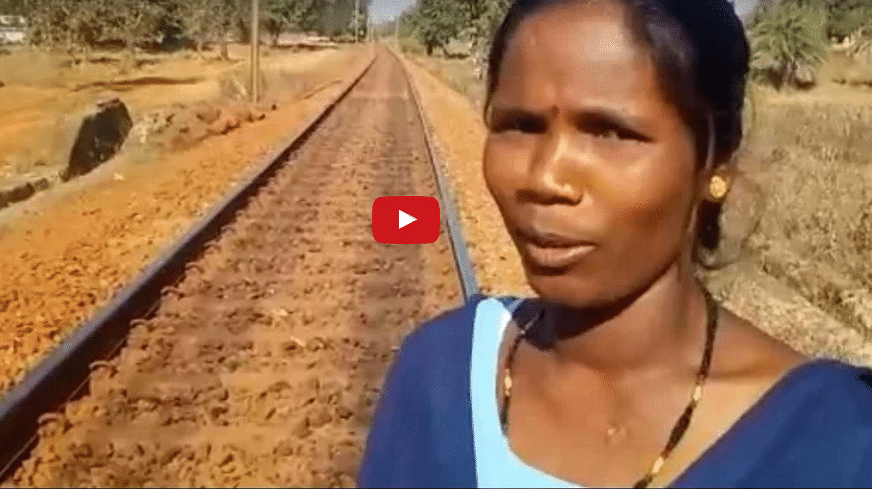 the lady who guards the tracks in Maoist hotbed