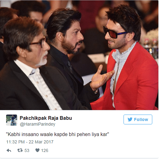  Pic Of Ranveer, SRK And Big B In One Frame and twitter reaction.