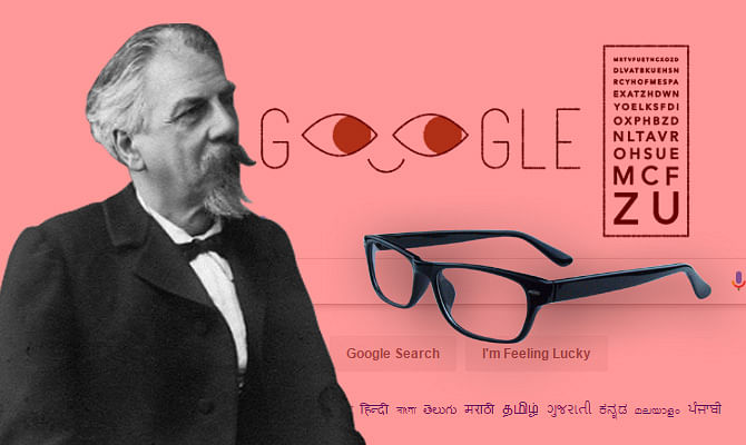 Google celebrates Ferdinand Mnoyer inventer of the eye test with winking Doodle