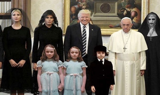 Viral and Trending Funny meme made by twitter on Pop Francis and Trump's meeting