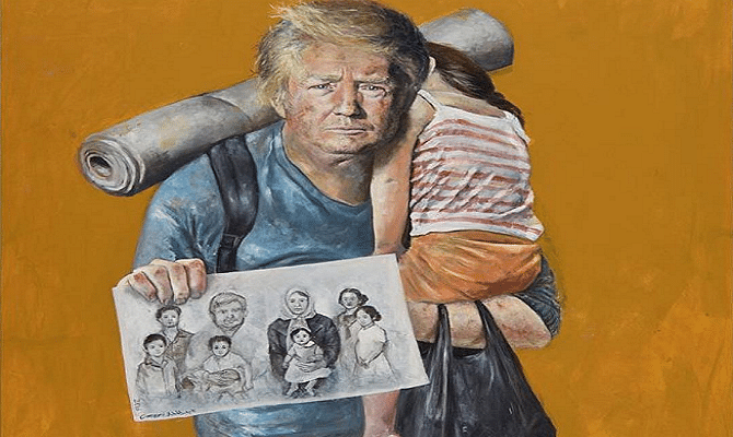 Viral and Trending A Syrian artist turned world leaders into refugees 
