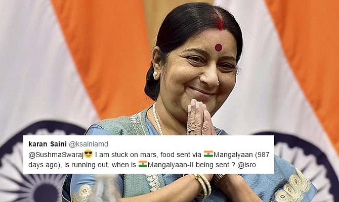 Viral and Trending Funny Twitter reactions on Sushma Swaraj's epic reply to Mangalyan Tweet