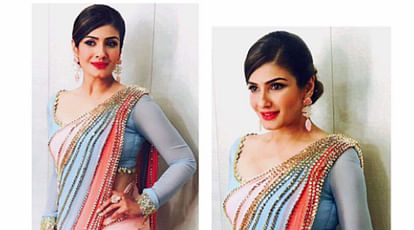 Bollywood actress Raveena Tandon trolled in social media after posting a saree pic and comment