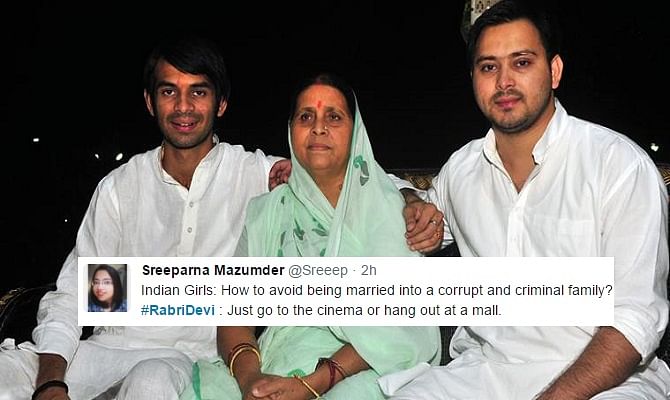 Funny Twitter reaction on Rabri Devi's statement on not mall going girls for her sons 
