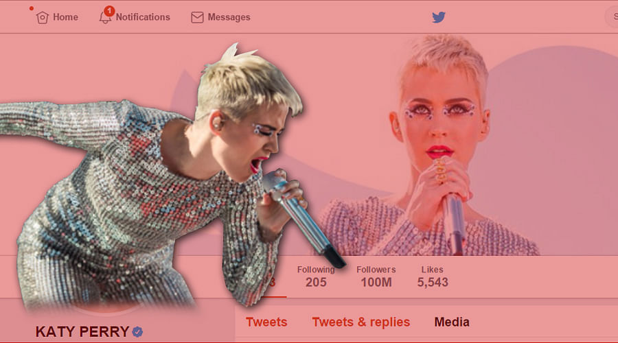Katy Perry is first to 100m Twitter followers, Left DONALD TRUMP & NARENDRA MODI far behind