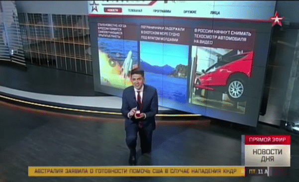 russian tv anchor proposed his girlfriend on air video going viral