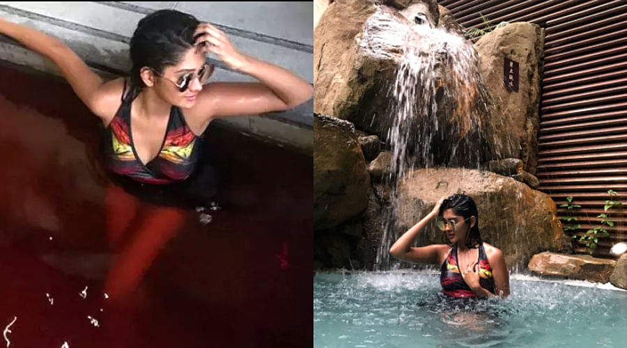 'Yeh Rishta Kya Kehlata Hai' actress Kanchi Singh looks stunning as she chills in a water