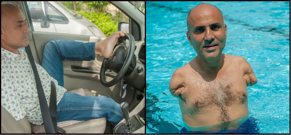 Vivek agnihotri become first armless person who have driving license 