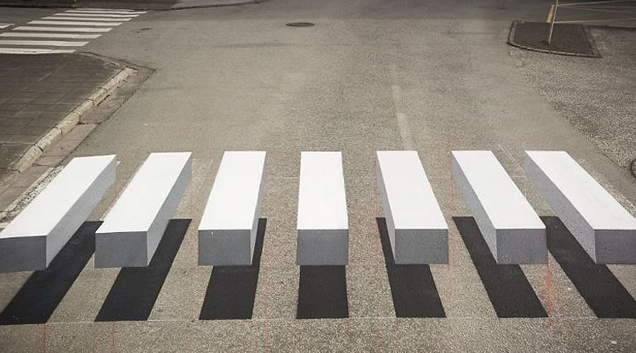 Iceland tests out 3D Zebra Crosswalk to slow down speeding cars