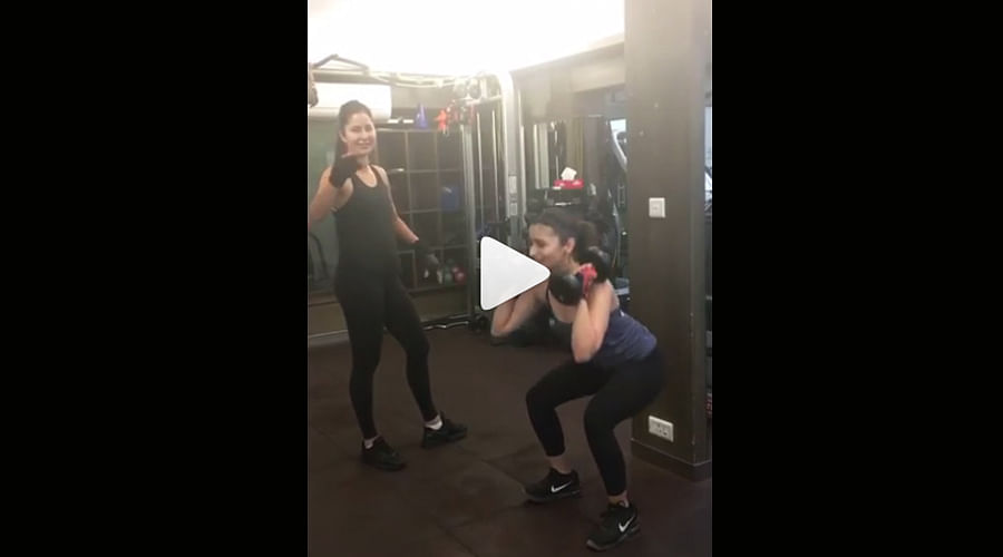 Katrina Kaif Pushing Alia Bhatt To Do More Squats in Gym, Video goes Viral