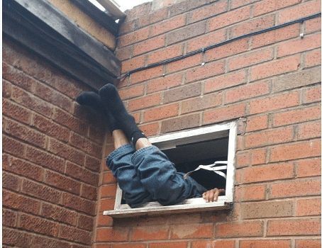 Burglar got stuck for 7 hours, only to be rescued in Birmingham, UK