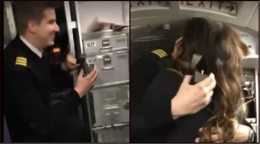 Pilot has proposed to his gf on plane 