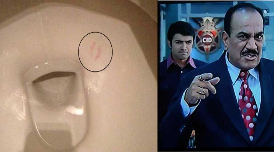 twitter reaction when lipistick mark found on toilet seat 