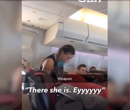 Ruckus in flight, drunk female passenger tampered with people