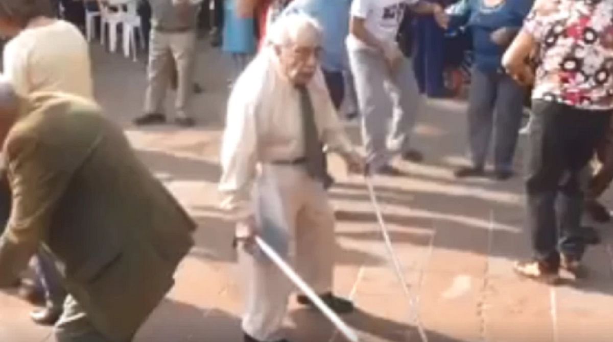 Old man dance like anything social media appreciates him 