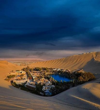 Worlds lavish village Huacachina is in Peru is deserted known as Oasis of America