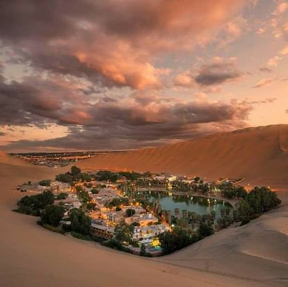 Worlds lavish village Huacachina is in Peru is deserted known as Oasis of America
