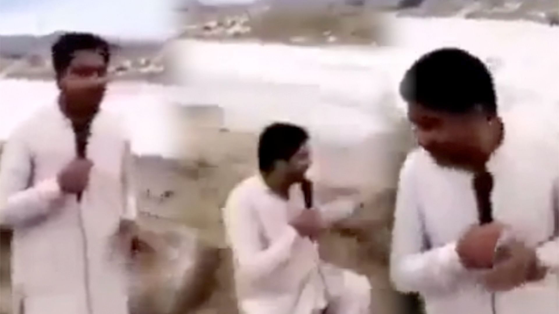 viral video of Pakistani Reporter