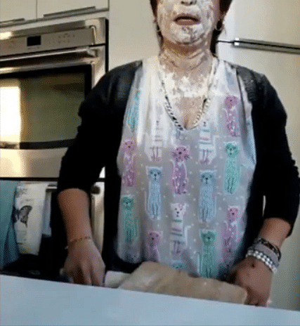 viral video of woman tries to make chile santiago bread making tutorial fail