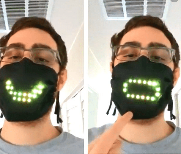 Computer programmer creates a unique Face mask controlled by voice