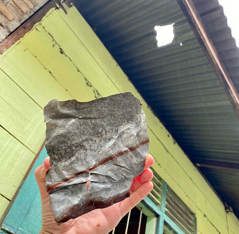 Indonesian man a millionaire overnight after a Meteorite crashed on his roof