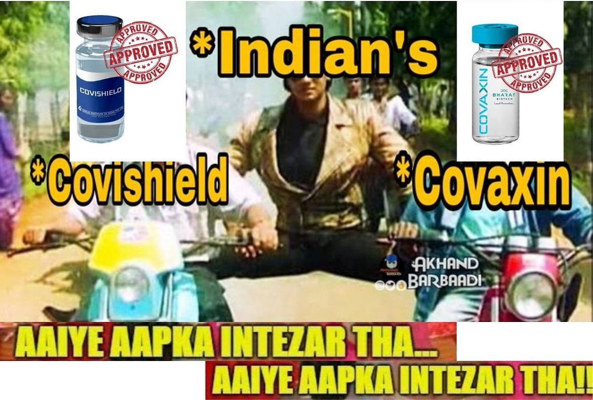 social media reaction on covaxin and covishield users celebrate this happiness with funny memes