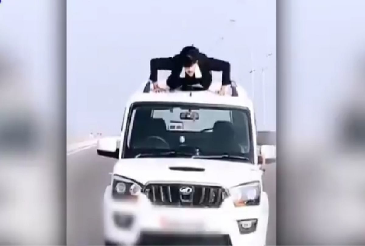 up police viral video man was doing push ups on car with putting his life in danger after that what up police did with this person see viral video
