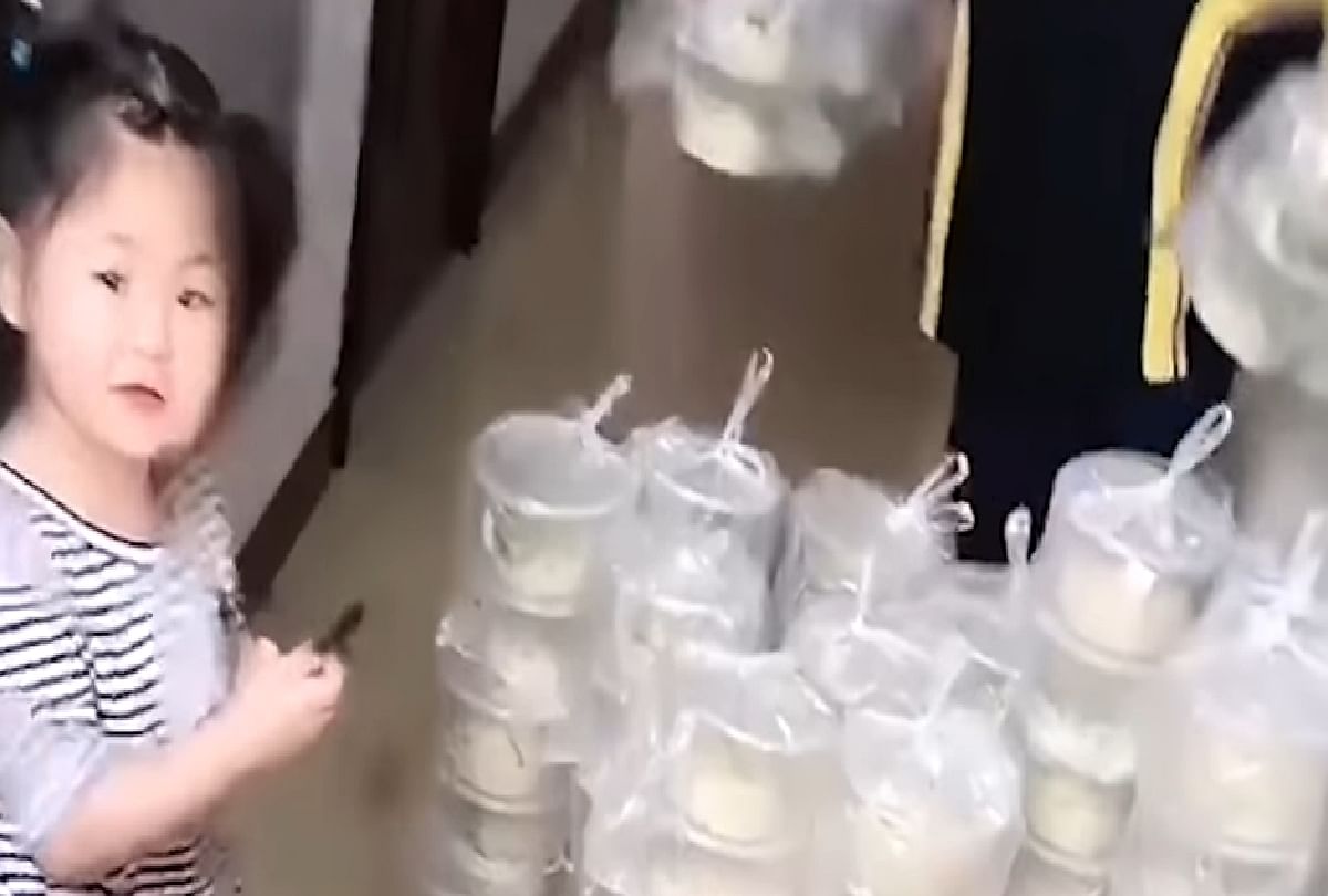 4 years old girl in china mistakenly ordered 100 bowls of noodles