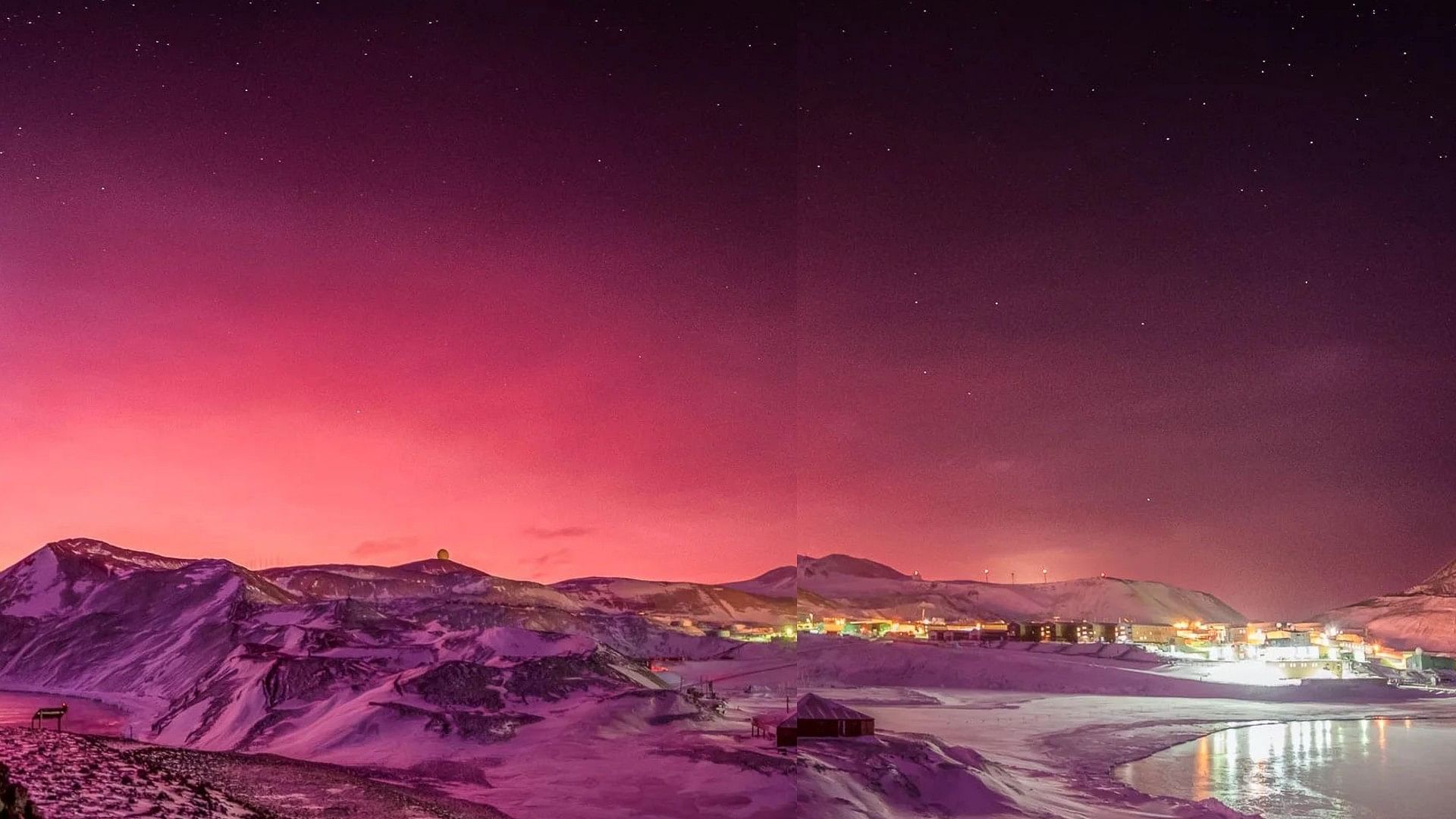 pink shade in sky due to eruption of tonga volcano pictures going viral on social media