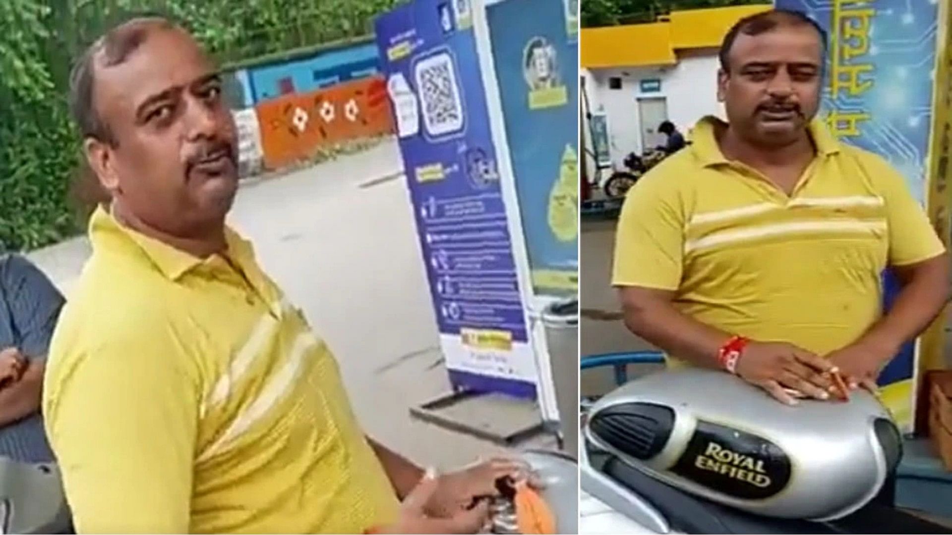Petrol Pump: man reached the petrol pump with bullet tank video viral on social media