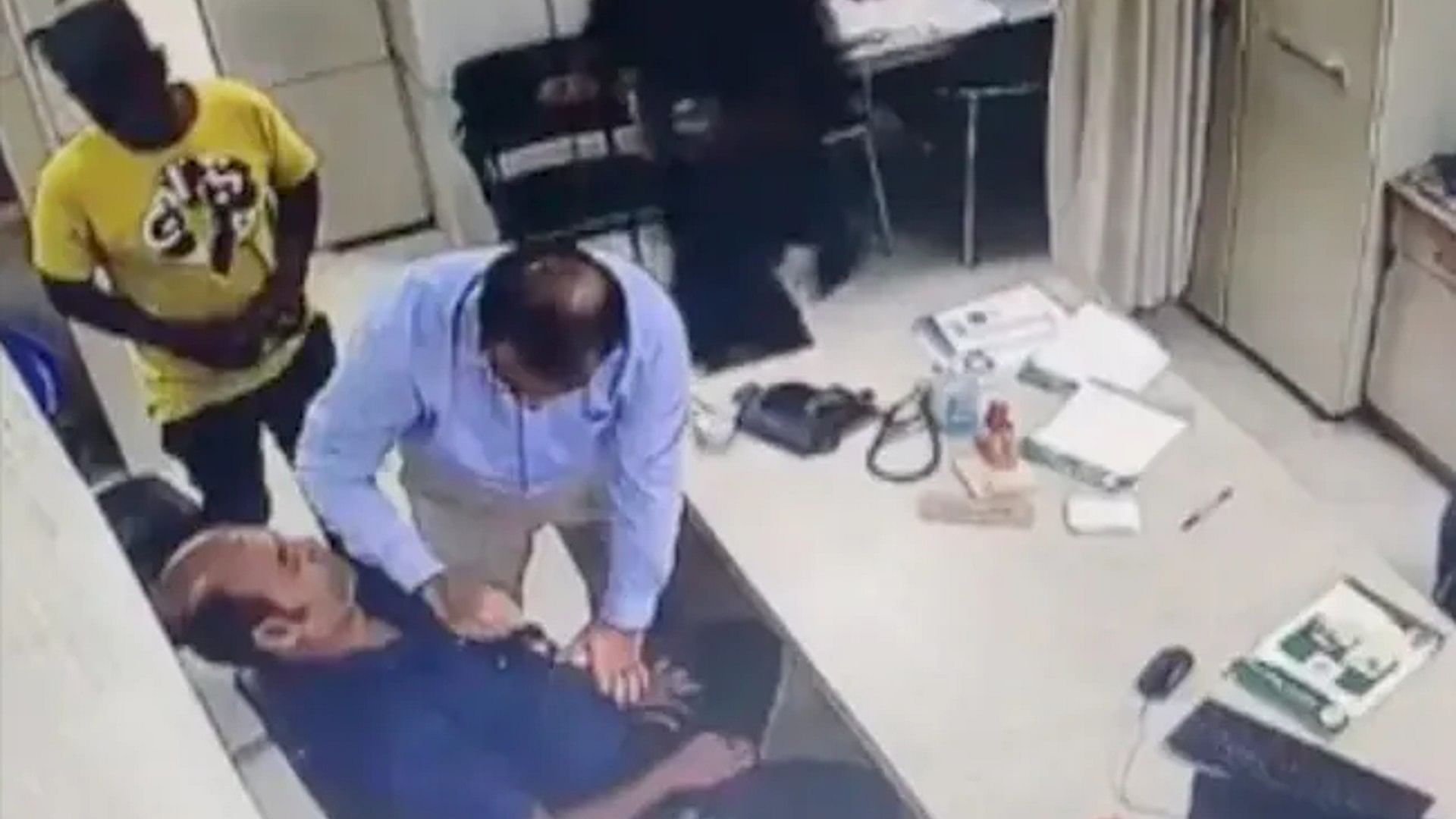 Trending kolhapur heart attack video doctor performs cpr on patient as he got heart attack