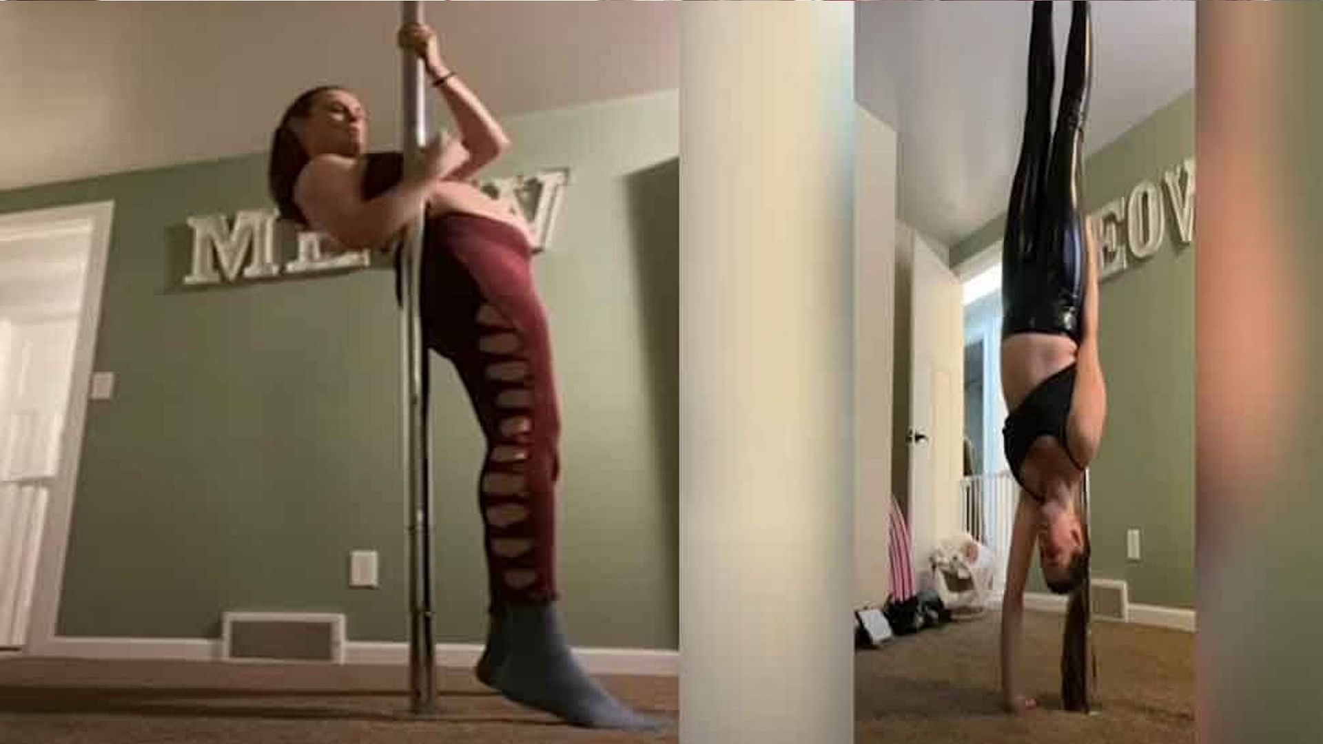 Pole Dance Video: Few hours before delivery the woman did pole dance