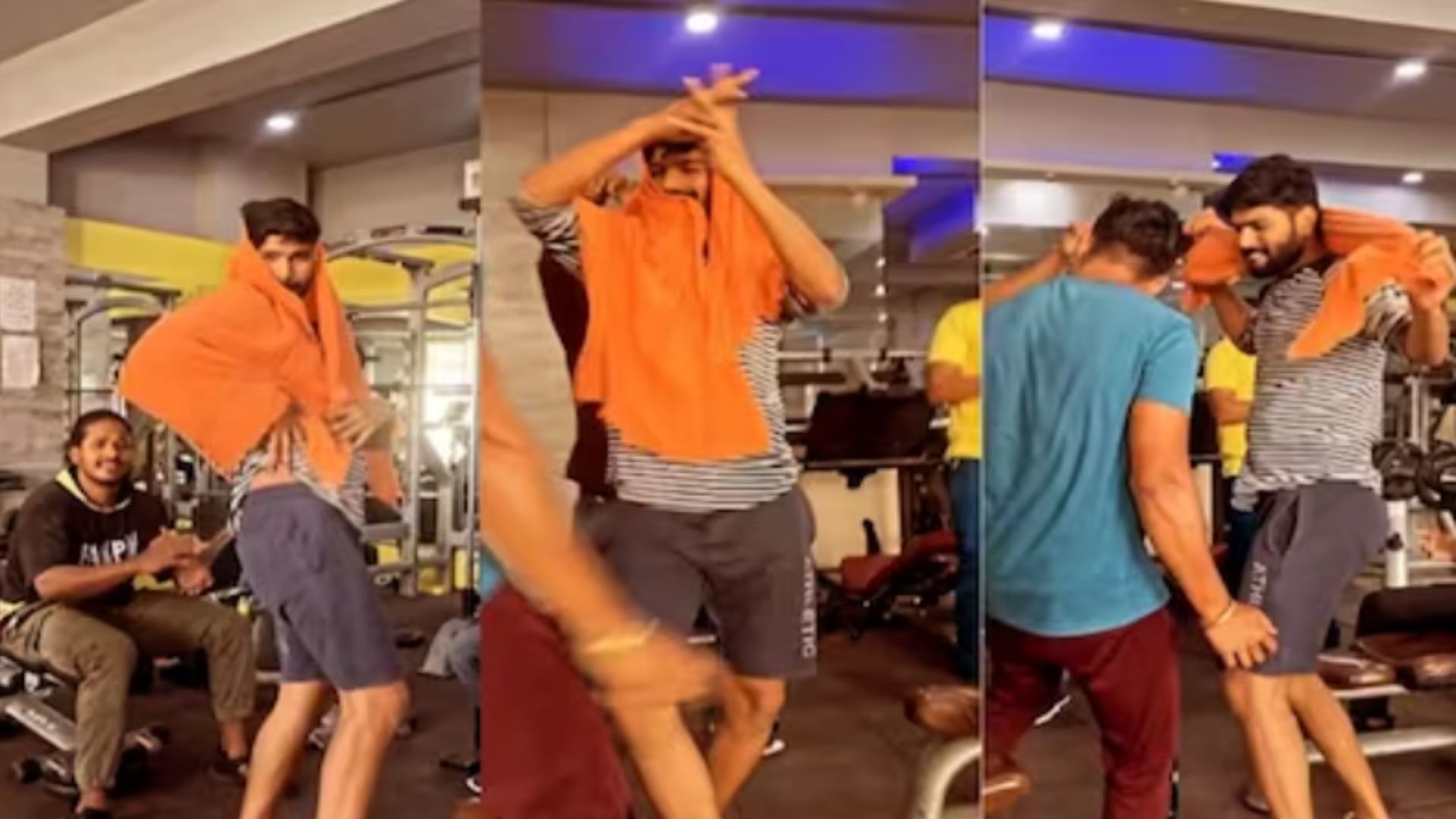 boys dance in gym video gym me ladkon ne lagaye thumke funny dance video