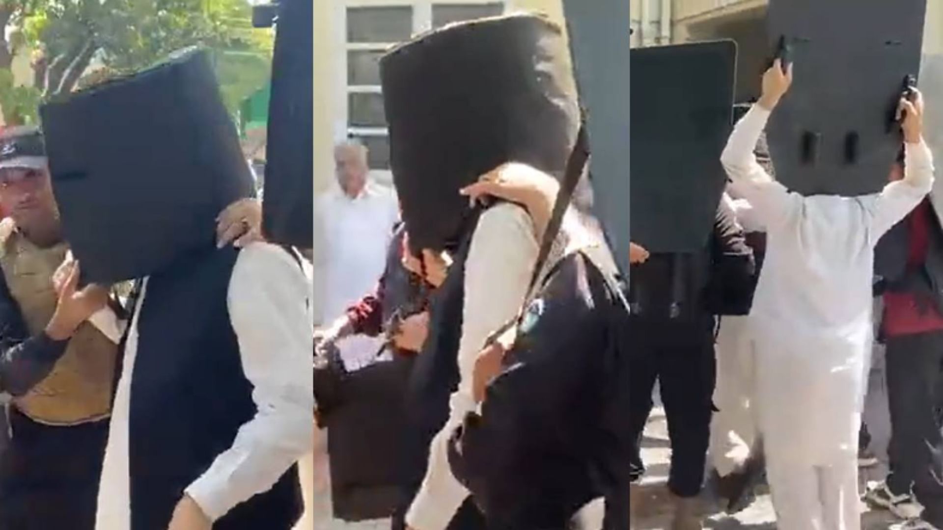 Imran Khan reached the court wearing a bulletproof burqa video viral on social media