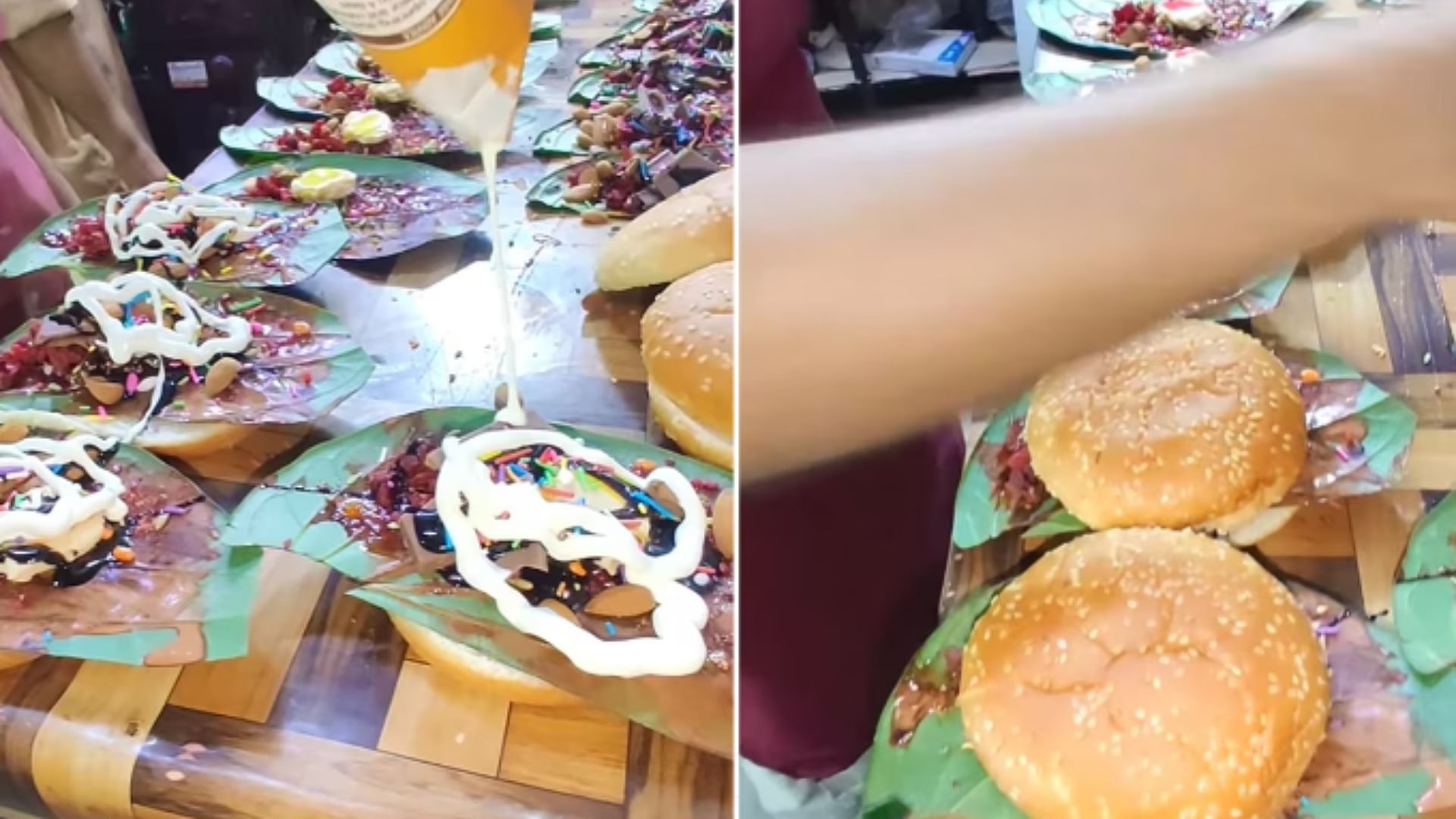 Paan Burger Video Viral on social media burger vale paan ka video viral