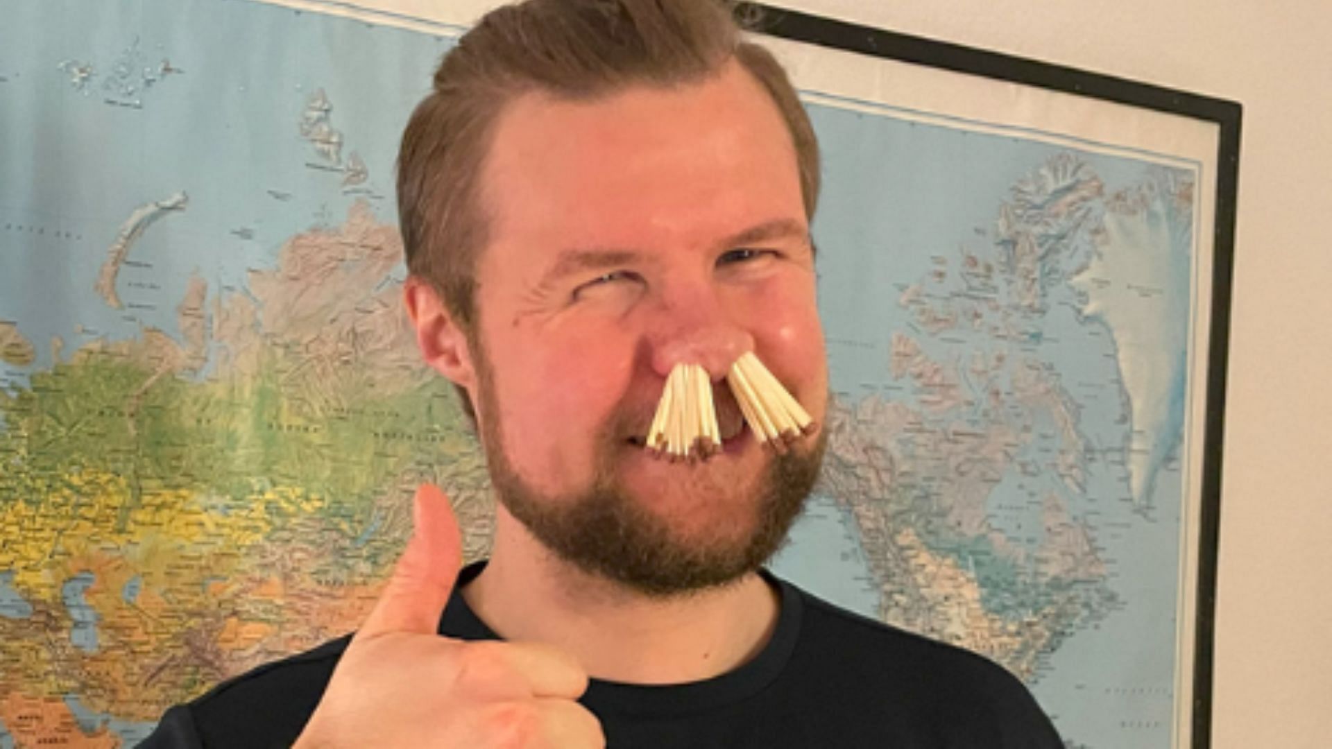 Guinness World Records Danish dad crams 68 matchsticks up his nose to set world record