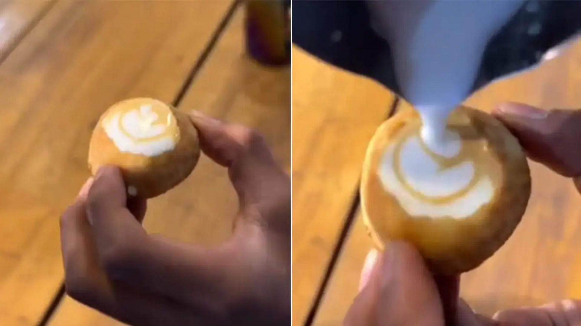 artist attempts latte art in pani puri funny food golgappa video
