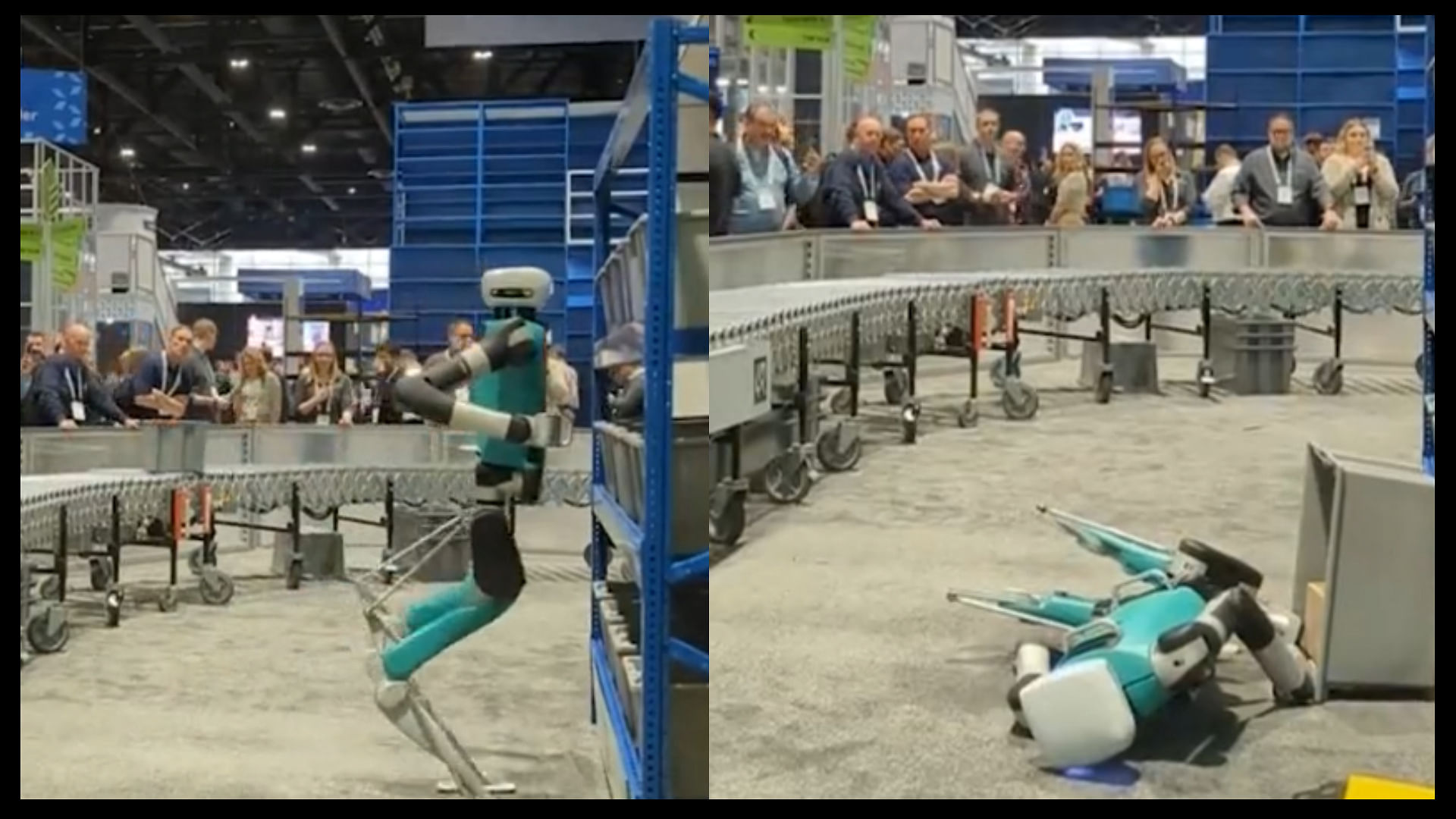 Robot collapses after 20 hour work old  video goes viral on social media