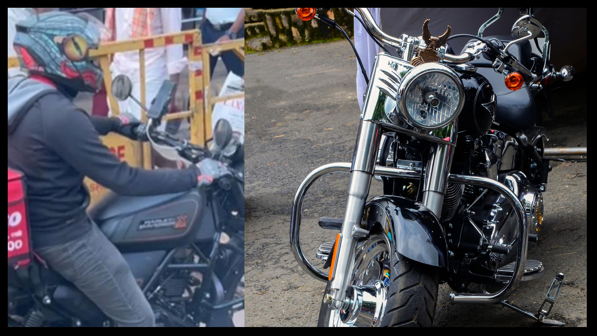 Zomato Delivery boy seen delivering food on Harley Davidson bike worth Rs 2.4 lakh