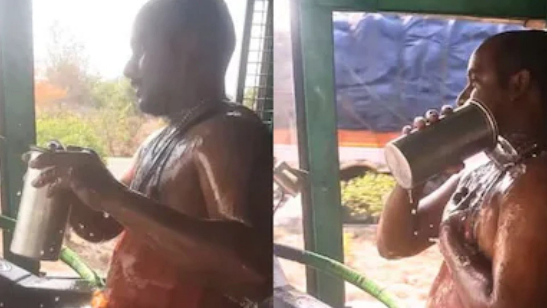 Viral Video: Truck Driver Best Jugaad To Save Himself From Scorching Summer Video Viral On Social Media