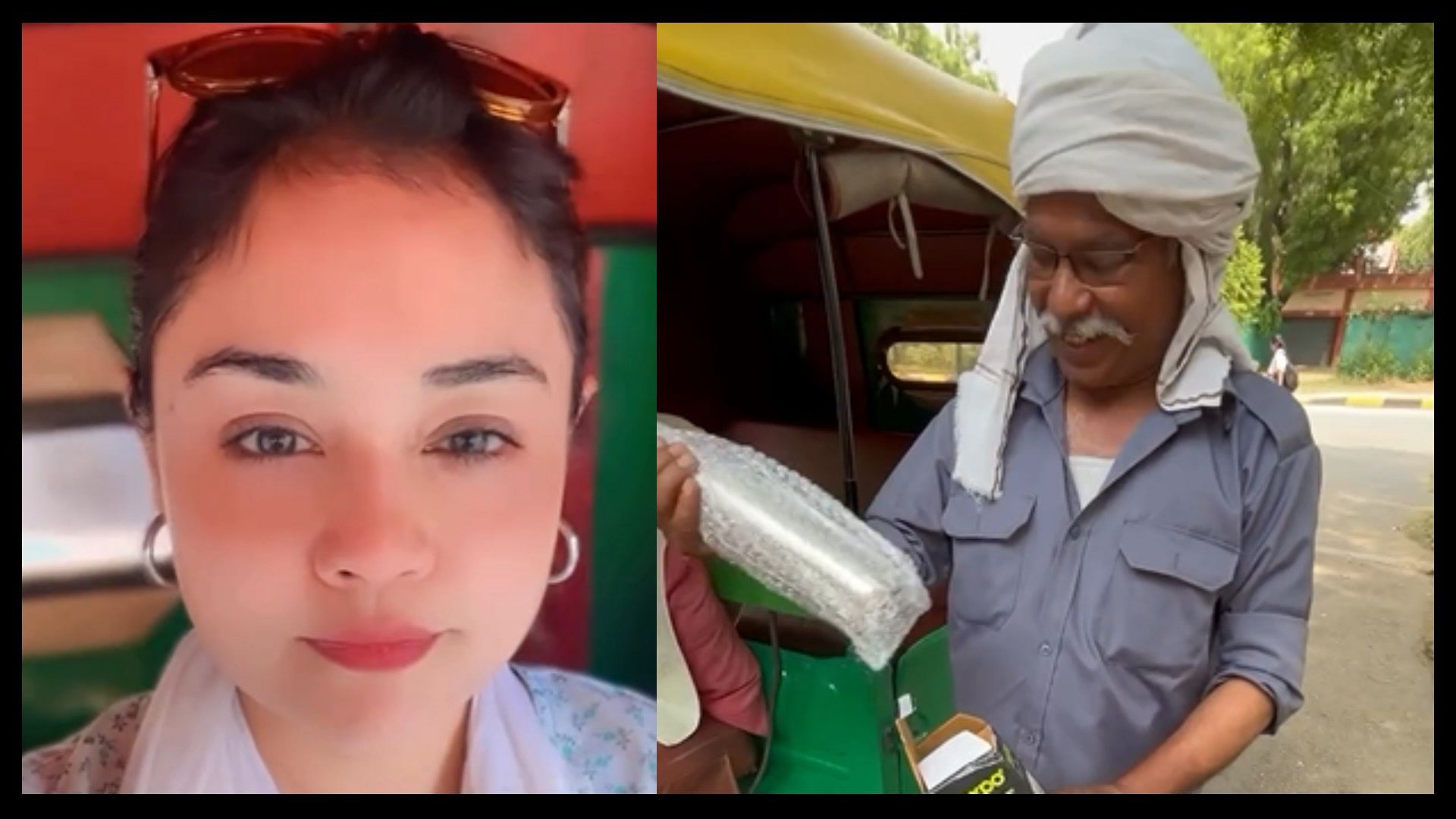 Girl gave her auto driver gift water bottle emotional video goes viral on internet
