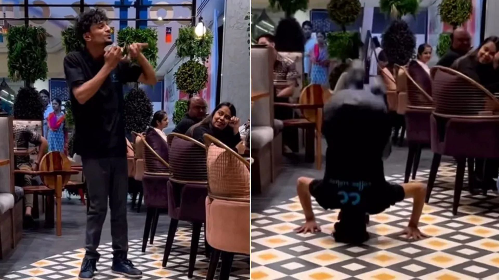 Viral Dance Video boy did amazing dance in a coffee shop made people happy