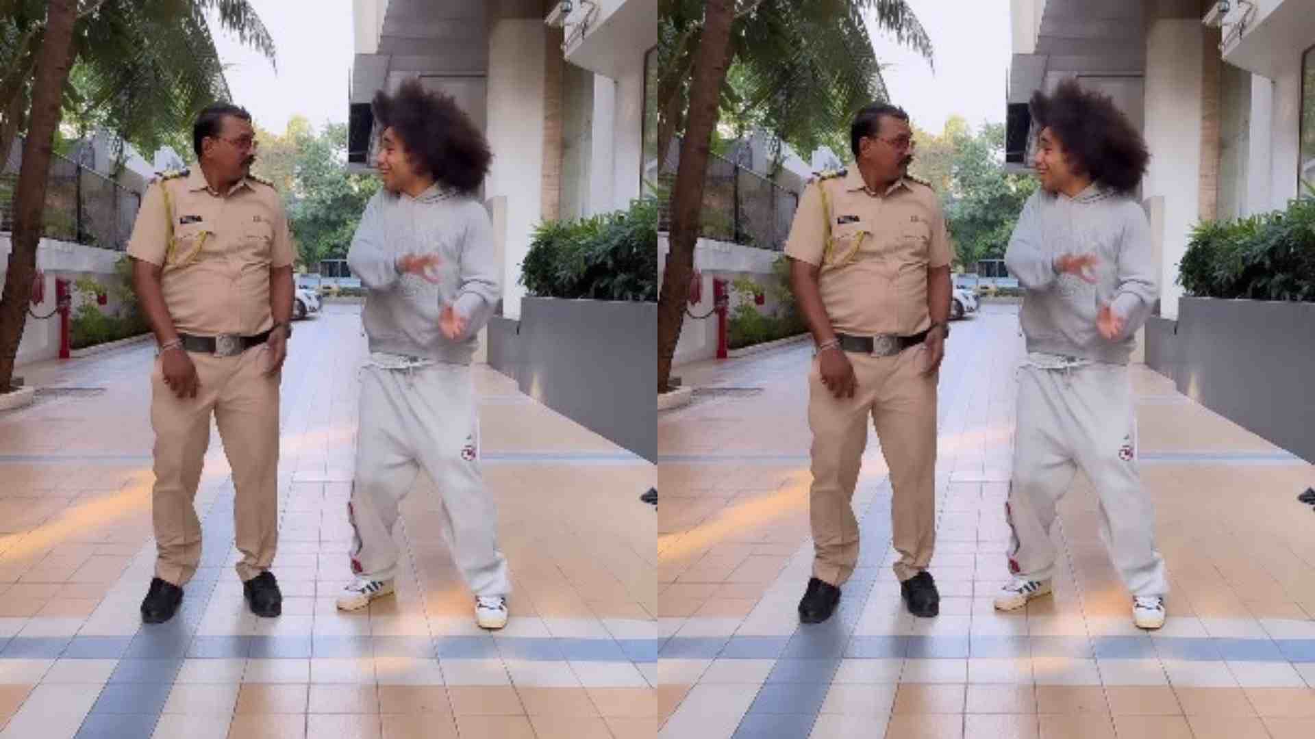 tiktoker noel robinson in mumbai with dancing cop Amol Kamble new video