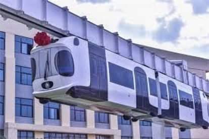आसमान में लहराने वाली पहली ऑटोनोमस 'स्काई ट्रेन' चीन ने बनाई china launched first autonomous sky train in the world