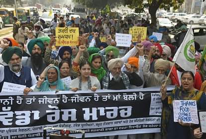 पंजाबी को पहली भाषा का दर्जा दिलाने के लिए चंडीगढ़ में विशाल मार्च, किसान आंदोलन का मुद्दा भी उठा March for Punjabi language in chandigarh