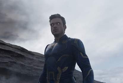 Eternals: स्टूडियो से निकली एमसीयू की कहानी, मैडन बोले, ‘बाहर शूटिंग करने का आनंद ही कुछ और है’ Richard Madden speaks on Eternals Gemma Chan Angelina Jolie Ikaris Hindi Marvel Studios
