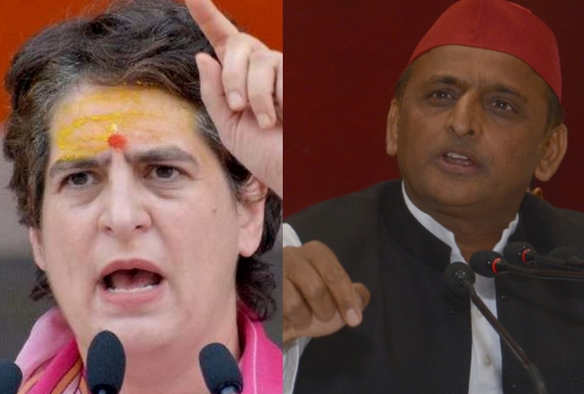 प्रियंका गांधी वाड्रा व अखिलेश यादव